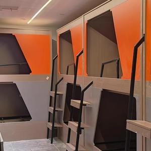 Lit superposé en métal moderne, durable et écologique, personnalisable, pour hôtels, appartements, auberges, avec espace de chambre séparé, marque JUNYI, modèle A-00890 - Product Image 4