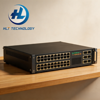 Switch de Fibra Óptica Administrado de 24 Puertos 5732-H24S6Q con 6 Enlaces Ascendentes QSFP+ de 40G, Switch Central Inalámbrico AC de Capa 3 Integrado de 2.4Tbps
