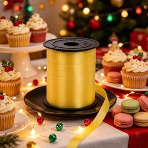 Cinta Dorada Mate de 500m para Decoración de Fiestas y Regalos - Product Image 6