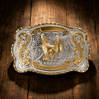 Boucles de Ceinture de Cowboy Western en Métal Personnalisées en Gros, Logo 3D Grand Animal, Boucles de Ceinture de Luxe pour Hommes