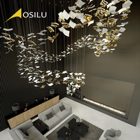Lustres en cristal Plafond Luxe Lumière Hôtel Lustre Lumière pour Hauts Plafonds Led Lumières pour la Décoration