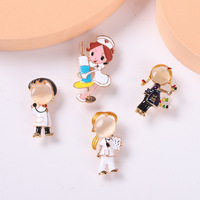 Broches de la Serie Médica: Estetoscopio y Electrocardiograma Creativos para Doctores, Decoración del Hogar, Oro 2D, para Hombre y Mujer