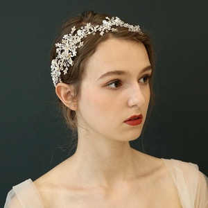 Fascia per capelli con corona nuziale fatta a mano con strass di cristallo copricapo da regina diadema in <span class=keywords><strong>accessori</strong></span> per capelli da <span class=keywords><strong>sposa</strong></span> - Product Image 4