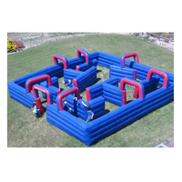 Modèle de parc aquatique gonflable en PVC pour adultes et enfants, terrain de labyrinthe gonflable d'extérieur portable et amusant, unisexe