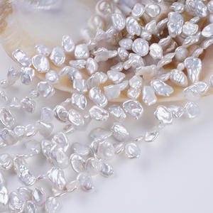 Perles d'eau douce naturelles de 7 à 10 mm, perles baroques, fil, trou de tête, pétales de fleurs régénérés, bricolage, fabricant de Zhuji, perles en vrac - Product Image 5