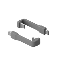 Câble de données USB 4.0 court à coude 90 degrés TUTI, plat, 240W 5A, charge rapide, 57mm TPE, 40Gbps, 8K60HZ, pour téléphone