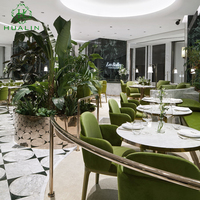HUALIN Ensemble Table et Chaises de Restaurant Moderne en Pierre Frittée de Haute Qualité pour Hôtels, Cafés et Restaurants Thématiques