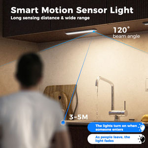 Lámpara de Gabinete con Sensor de Movimiento Magnético, Recargable por USB, Luz Nocturna para Armario, Iluminación LED Debajo del Gabinete - Product Image 3