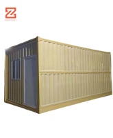 Chine Vente en gros 40 pieds Maison de conteneur pliable préfabriquée en acier et panneau sandwich avec toilettes pour immeuble de bureaux