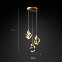 Lustre led en cristal en forme de spirale pour villa moderne, luminaire de plafond haut, luminaire suspendu pour escalier