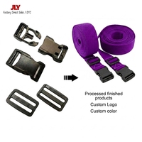 Sangle réglable avec boucle à dégagement rapide en plastique, glissière à trois barres, couleur/logo personnalisé, sécurité, imperméable pour équipement de plein air