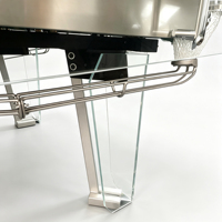 Table de billard chinoise 8 boules, taille standard, pieds en verre aviation, coussinets en acier, ardoise naturelle en pierre bleue pour salle de billard