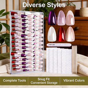 <span class=keywords><strong>Faux</strong></span> <span class=keywords><strong>ongles</strong></span> roses en gel souple à presser, style amande française, en ABS pour application sur les doigts - Product Image 6