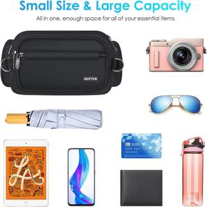 <span class=keywords><strong>AGPTEK</strong></span> Sac de taille RFID de grande capacité Sac de ceinture réglable et étanche pour chien de voyage, marche, cyclisme, escalade, hommes et femmes - Product Image 3