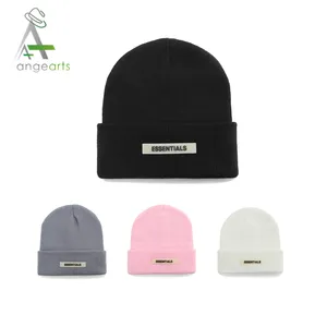 اليد قبعات منسوجة جديد العلامة التجارية عادي قبعة مع علامات مُصممة حسب الطلب الشتاء القبعات