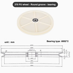 อะไหล่มาตรฐาน D270 สำหรับงานดึงลวด สายพานกลม PU พร้อมรอก OEM - Product Image 6