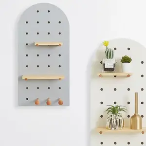 hot sells Decorative Wall Organizers Factory Wood Crafts Wooden Peg Board Pegboard for Wall Organizer Decoration Carved