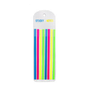 Waterproof Pet Transparent Long Bar Highlighter Tape Sticky Notes Fluorescent Index Label for <strong>Annotating</strong> Books - Product Image 3