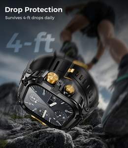 Coque de protection 3 en 1 avec protection d'écran en verre trempé intégrée, étanche, avec bracelet pour <span class=keywords><strong>Apple</strong></span> <span class=keywords><strong>Watch</strong></span> 11/10/9/8/7/6/5/4/SE - Product Image 4
