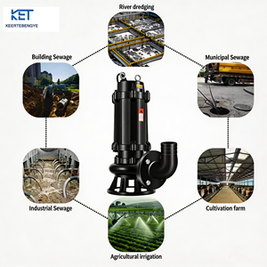 Pompe submersible à haut débit pour eaux usées, capacité de 200 m³/h, utilisée pour l'extraction et le traitement verticaux des eaux usées de rivière - Product Image 2