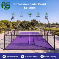 Fabricante de Pistas de Pádel Personalizadas, Venta Directa, Cancha de Pádel de Alta Calidad con Césped Artificial Morado, Solución Completa Llave en Mano, Precio al por Mayor