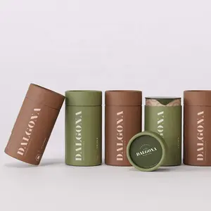 Custom Logo Printed Tube Loose Leaf Tea Box Bean Paper Tube Packaging Cylinder Cardboard Tube Packaging