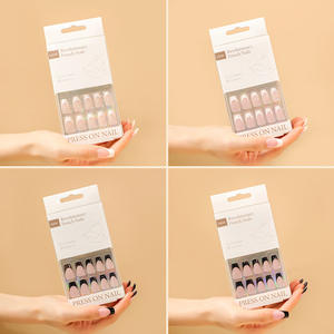 厂家直销法式假指甲2025高端平头美甲沙龙用指甲盒装浙江认证无 - Product Image 3