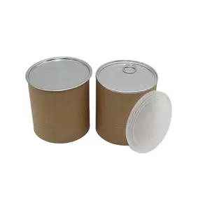 Custom Easy Pull Ring Lid Food Grade Paper Tube Boxes Stamping Printing Handling Tea Coffee Cocoa Chocolate Cream Powder