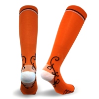 Chaussettes de sport à sublimation performante, soulagement des varices, chaussettes de sport antidérapantes, chaussettes de compression 20-30 mmhg
