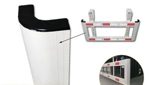 Protection latérale de semi-<span class=keywords><strong>remorque</strong></span> conforme DOT EC, embout incurvé en alliage d'aluminium, bouchon en maille épaissi anti-corrosion - Product Image 4