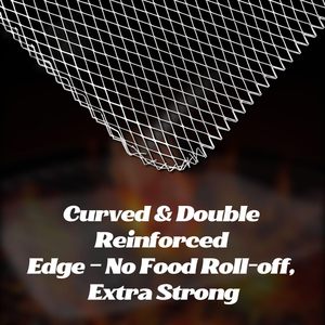 Disposable <b>Grill</b> Topper 16x12 Inch <b>Grill</b> <b>Mesh</b> Mat Disposable Pans Non-Stick BBQ Aluminum Mats <b>for</b> Outdoor <b>Grills</b> - Product Image 3