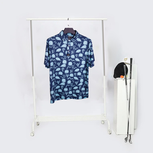 Diseño de logotipo personalizado Polo de golf de bambú y cáñamo de rendimiento antiarrugas de alta calidad para hombres - Product Image 5