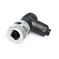 OEM personalizado hembra A/B/D código Sensor señal montaje ángulo recto M8 M12 conector de plástico 4P IP67 campo grabable conector