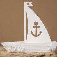 Moule en silicone en forme de bol de stockage en forme de bateau en ciment de gypse adapté au porte-bougie à pagaie de voilier moule de lampe creuse décoration de la maison