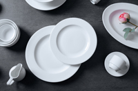 PITO Dinnerware Set White Porcelain Ceramic Plates Sets Dinnerware Charger Plates Dinner Plates for Restaurant