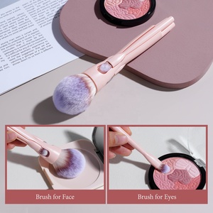 Brocha de Maquillaje Magnética 4 en 1, Brocha Profesional Portátil de Fibra Sintética <span class=keywords><strong>para</strong></span> Mezclar Cosméticos Faciales, Logotipo Personalizado, Fácil de Transportar - Product Image 5