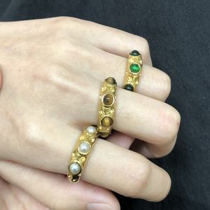 Bagues de mariage en acier inoxydable plaqué or 18 carats, style européen et américain, géométriques ouvertes, bijoux de mode pour femmes, vente en gros - Product Image 4