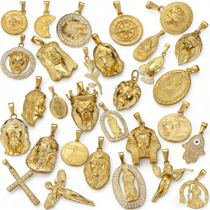 LUCKYJIU Op maat gemaakte sieradenfabrikant Waterdicht, verkleurvrij 18k verguld roestvrij staal Mode DIY hangers bedels - Product Image 2