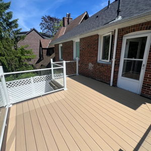 Tarima de Madera Compuesta de Plástico y Madera Moderna, Antideslizante, Impermeable, Ignífuga, con Aspecto de Madera en 3D, Sistema de Clic, <span class=keywords><strong>Parquet</strong></span> Liso para Exteriores - Product Image 1