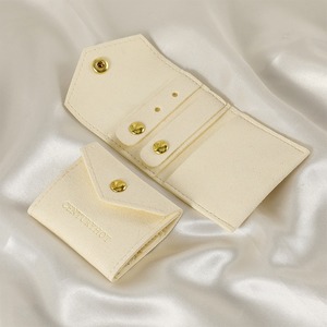 Custom Logo Portable Luxury Multifunction Microfiber <b>Mini</b> Travel Roll Jewelry Organizer Gift Packaging Jewelry <b>Pouch</b> with Button - Product Image 6