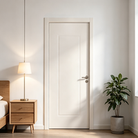 Porte intérieure moderne en bois massif de 50 mm, sans peinture, étanche, pour hôtels, appartements et résidences - Vente en gros
