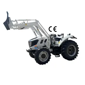Qualitätsgarantie Allradantrieb 4*4 90 PS 100 PS 110 PS 120 PS weißer Landwirtschaftstraktor mit Frontlader zum Verkauf Traktor