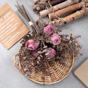Bouquet de roses artificielles Xizi Dry Burnt pour décoration intérieure, mariage, décoration murale, roses CF01023A - Product Image 1