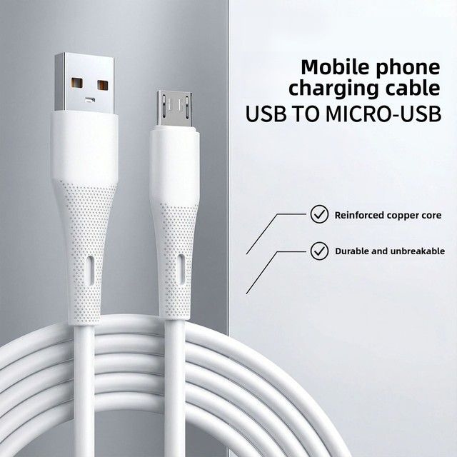 120W Super Fast Charging USB 2.0 Micro-USB Data Cable Composite Copper Conductor Android Mobile Phones PVC Material Eco-Friendly