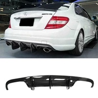 Lame de pare-choc arrière en fiber de carbone, protection pour voiture, Mercedes Benz classe C, W204 C63 AMG, C200 C300, 2007 — 2011