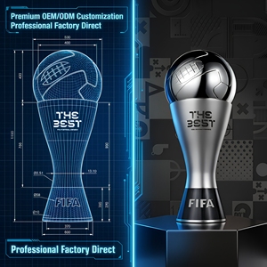 Trofeo de Metal Plateado de Lujo con Bola 3D en la Parte Superior, Premio Deportivo Grabado Personalizado para <span class=keywords><strong>el</strong></span> <span class=keywords><strong>Mejor</strong></span> <span class=keywords><strong>Jugador</strong></span> del Año, Premio de Reconocimiento de Alta Calidad - Product Image 4