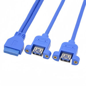 สายเคเบิล Mkd 20p เป็น Dual Usb3.0 ตัวเมีย ระยะห่าง 30 มม. ป้องกันสัญญาณรบกวนด้วยทองแดงเต็มรูปแบบ สำหรับต่อขยายเมนบอร์ด - Product Image 5