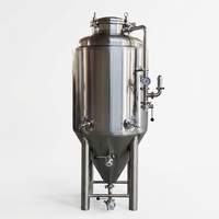 Fermenteur de bière pressurisé isolé 200L SUS 304, unité conique avec pierre de carbonatation pour microbrasserie et brassage maison
