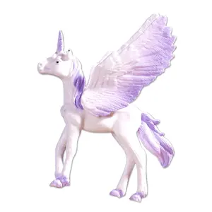 Unicorn Pegasus đồ chơi figurine Vinyl trang trí động vật đồ chơi Unicorn foal 4pcs
