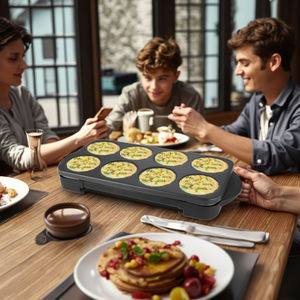 Crêpière électrique double fonction 1500W, antiadhésive, barbecue et raclette, pour usage domestique et commercial, pour faire des crêpes et des pancakes - Product Image 1